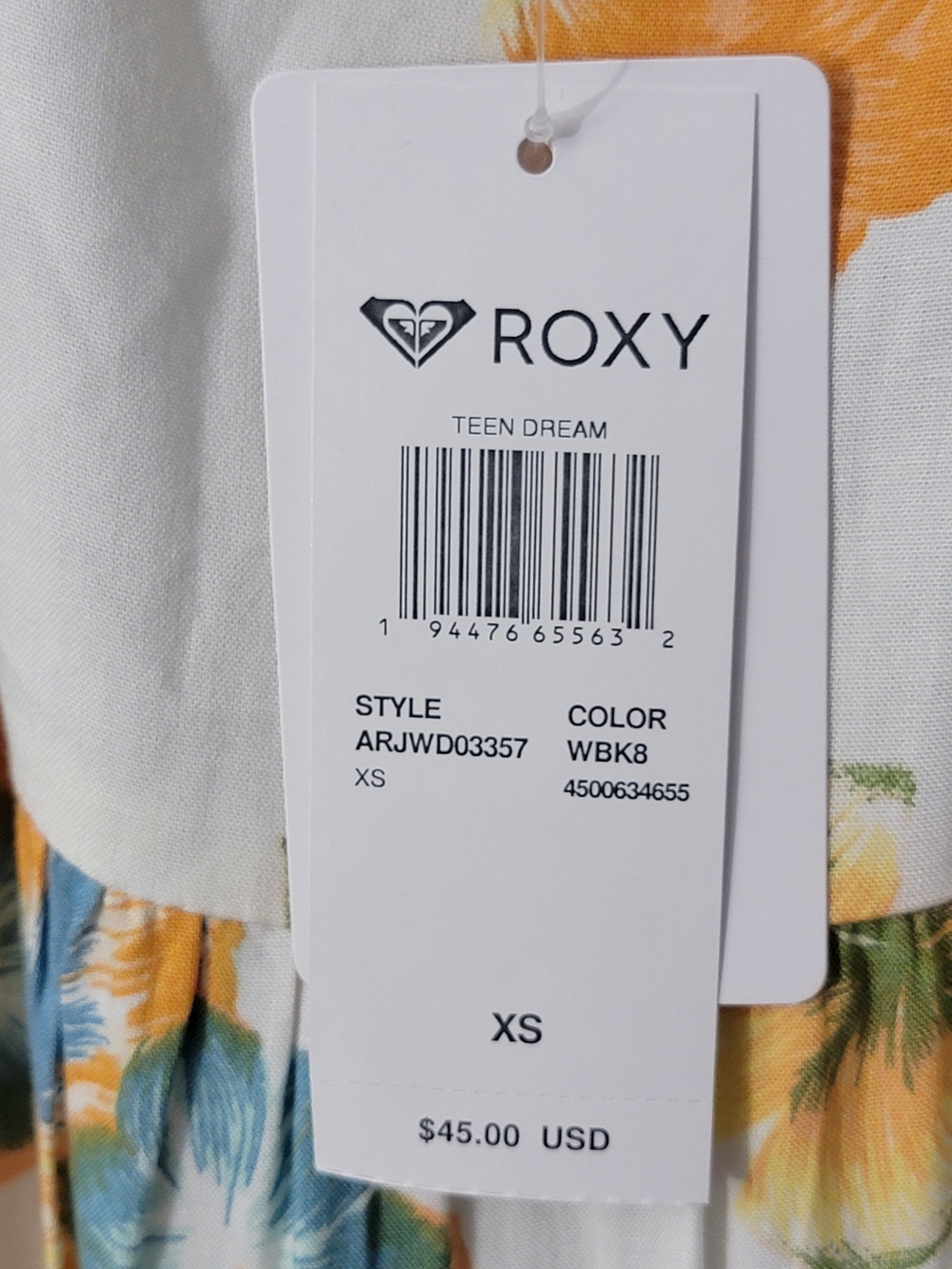 NWT Roxy Mini Floral Dress Size XS - Picture 10 of 10